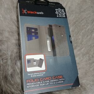 ●FINAL● NEW 《 Blackweb 》 gray folio card case 6/6S/7/8 PLUS phone case